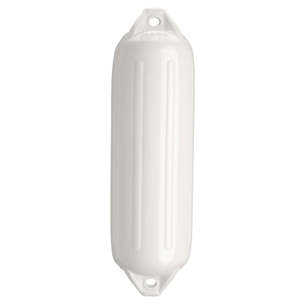 Polyform NF-4 heavy duty twin eye white boat fender 6.4 x 21.6 inches