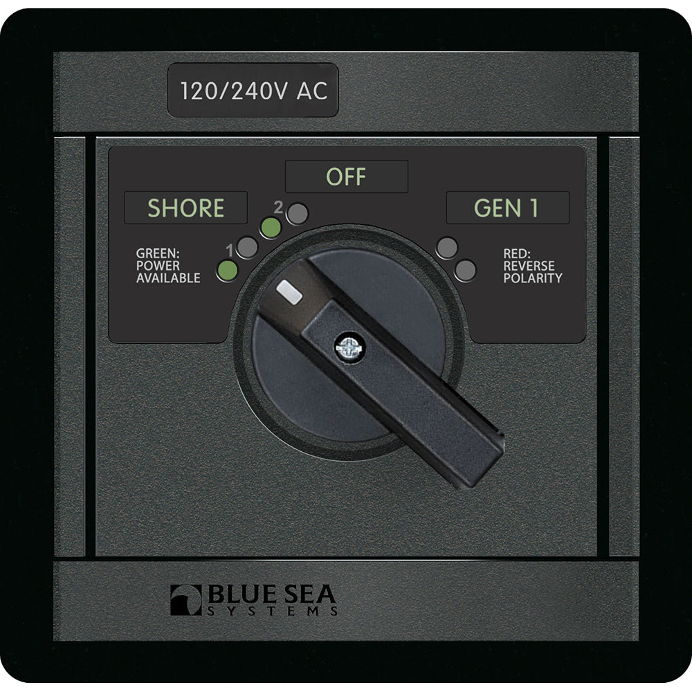 Blue Sea 1480 10/240V AC  Rotary 65A OFF + 2 Sources 2x120V/1x240V - 1480