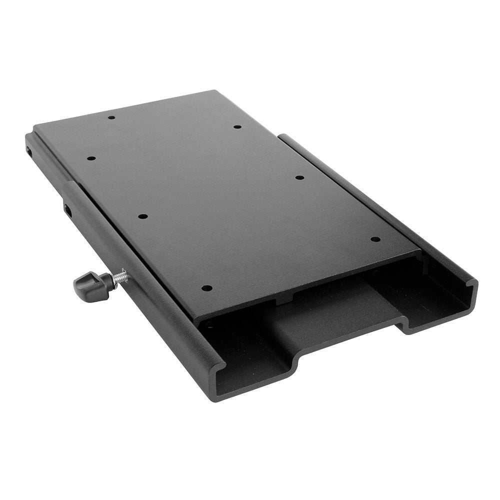 Minn Kota MKA-16-03 quick release bracket for bow-mount trolling motors with anodized aluminum construction and side screw locking system