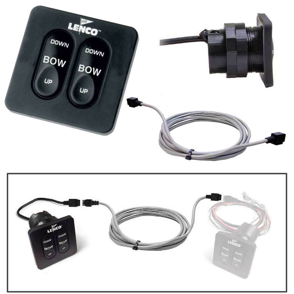 Lenco Flybridge Kit with standard keypad and 20-foot shielded wire harness for integrated tactile switch
