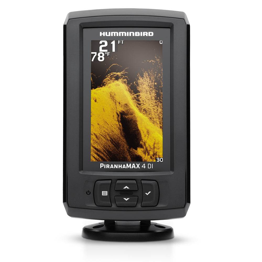 Humminbird Piranhamax 4 DI fish finder with down imaging sonar and 4.3-inch color display