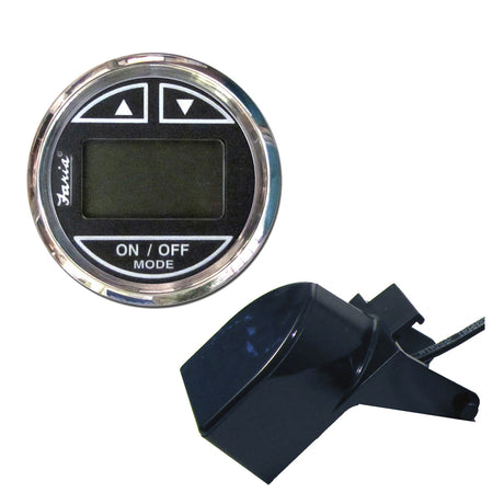 Faria Chesapeake SS Black 2" Depth Sounder with Transom Mount Transducer - 13750
