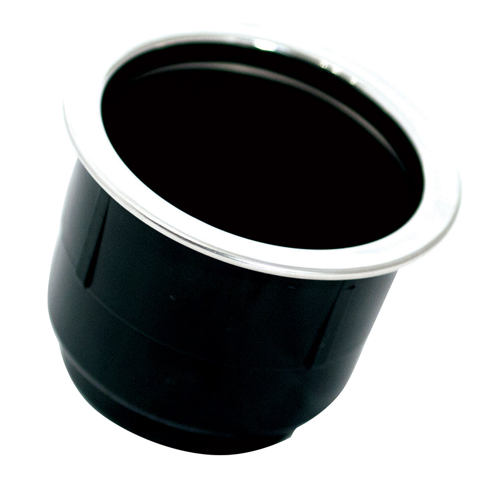 Mate Series Plastic 30 Rod Cup Holder - Drain - Round Top - Black [P1030DB]