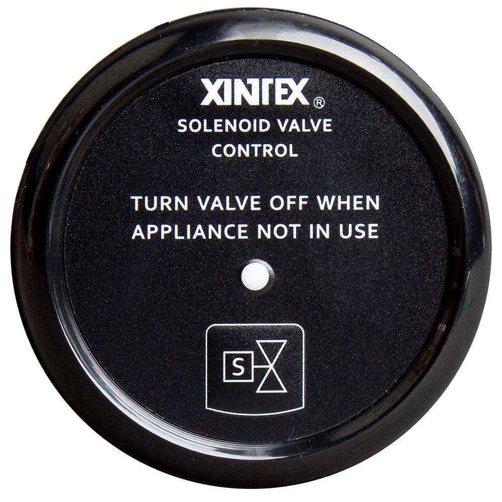 Xintex propane control solenoid valve with black bezel display for gas shutoff safety
