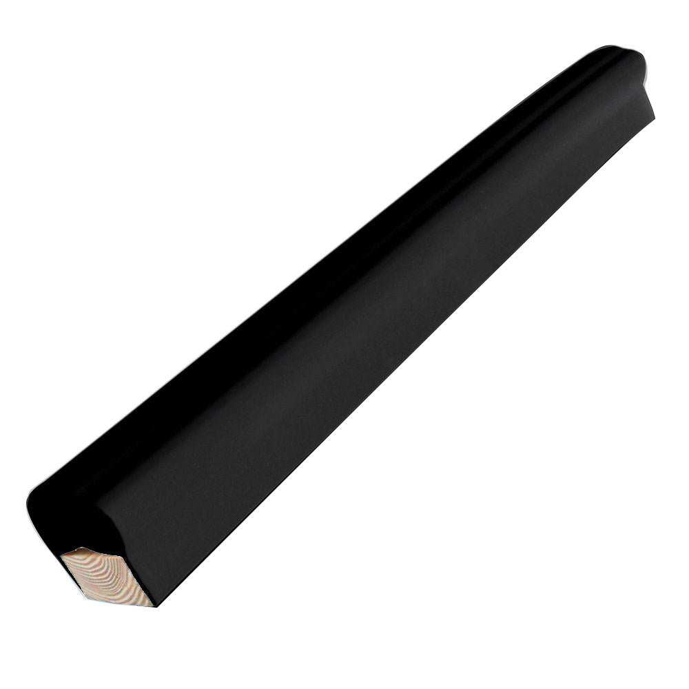Black 6-foot Dock Edge Piling Post Bumper with one end capped and UV-resistant marine-grade PVC construction