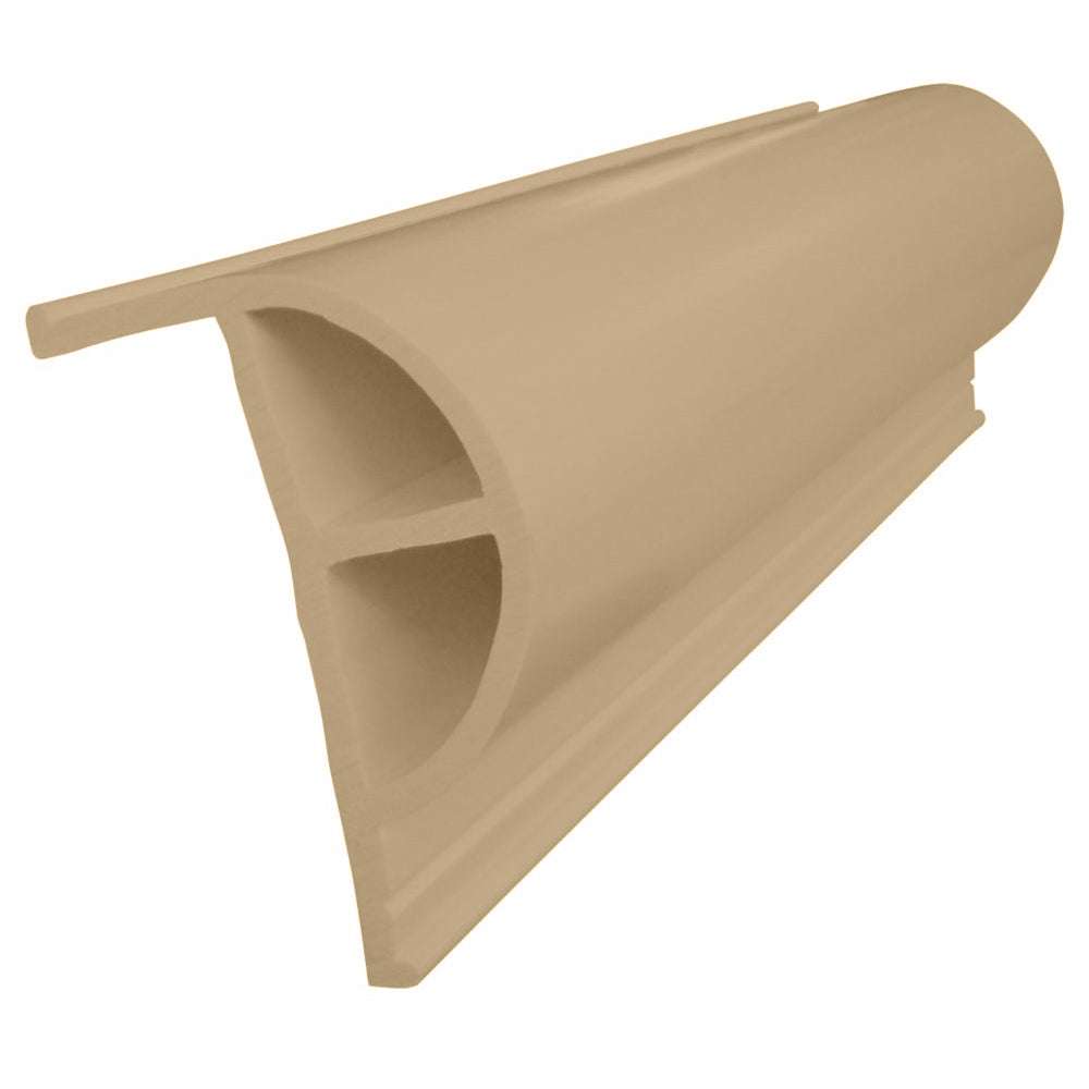 Dock Edge PRODOCK Heavy beige flexible PVC dock profile with internal supports, UV and fungus resistant, 3x8' sections