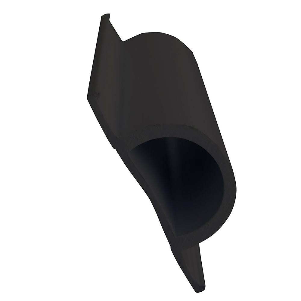 Dock Edge Standard D PVC Profile 16' roll black marine grade UV resistant dock edge trim