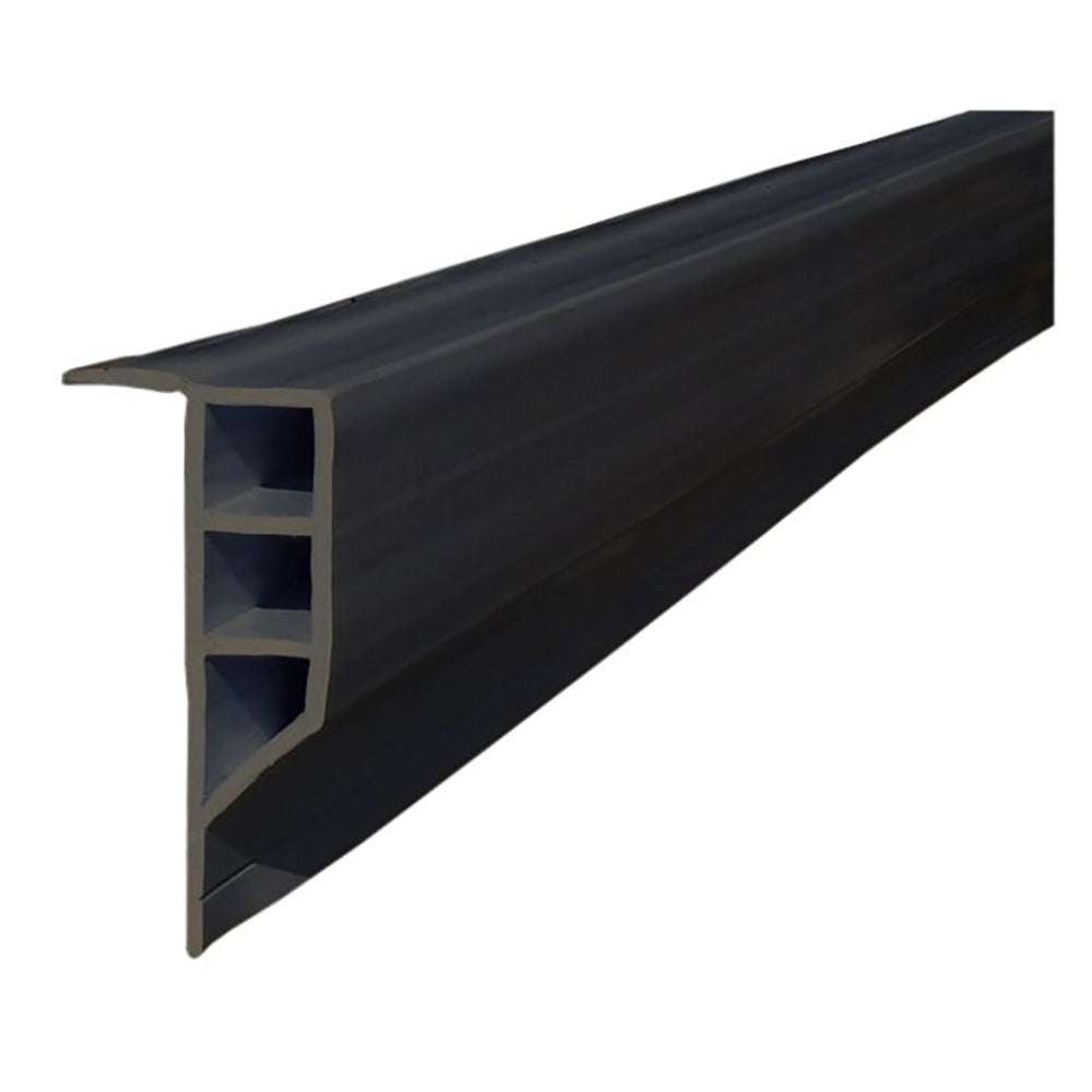 Dock Edge black PVC full face profile with double internal channels for dock protection 16-foot roll