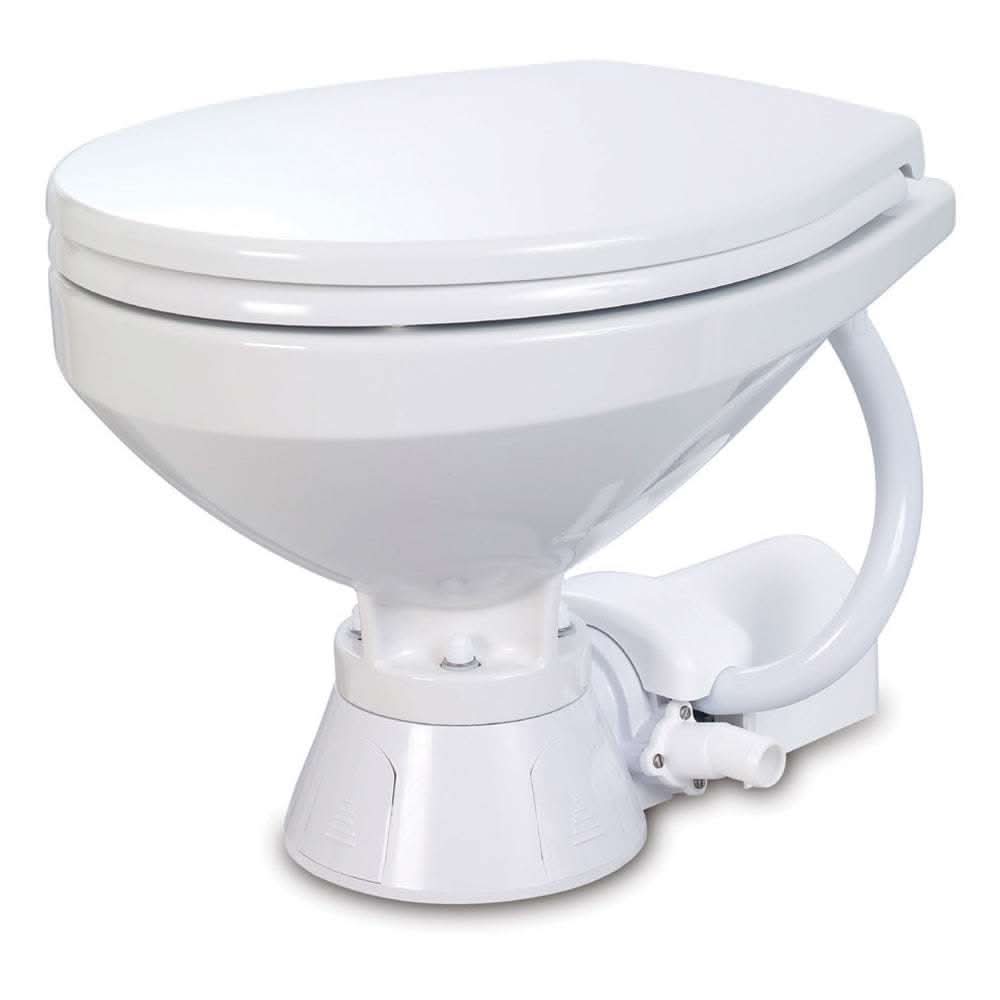 Jabsco Electric Marine Toilet 24V with regular bowl and soft close lid for marine use