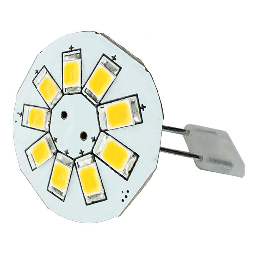 Lunasea G4 Back Pin 0.9 inch cool white LED light bulb with 8 LEDs and metal pins for compact fixtures