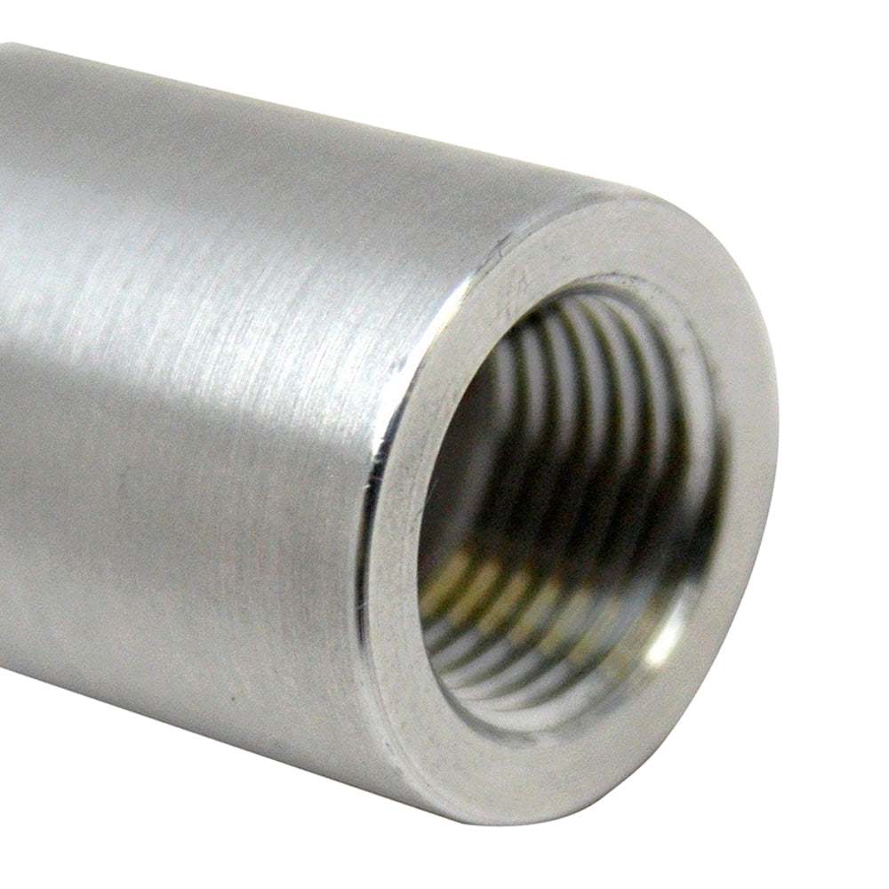 Rupp 3/4 inch x 12 inch threaded bright anodized aluminum pipe for antenna standoff