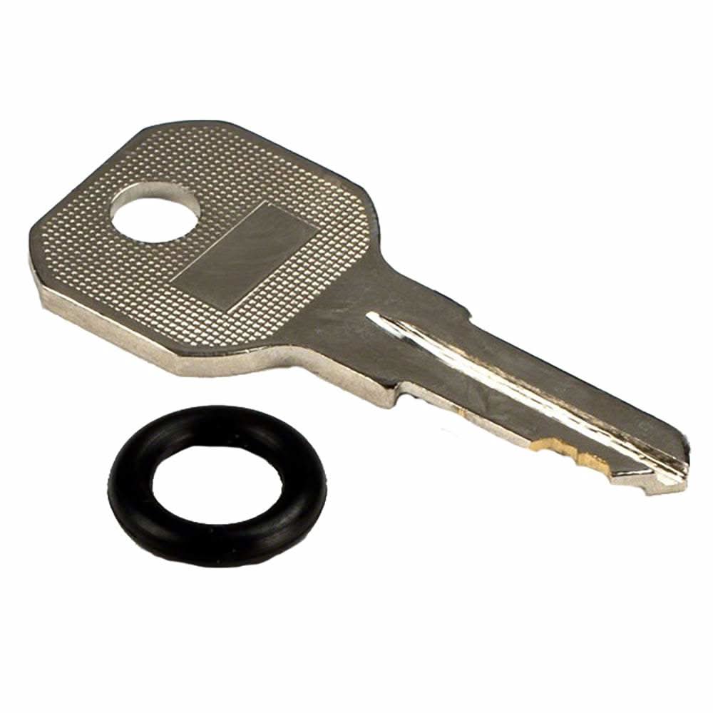Whitecap T-Handle Latch Key replacement with black rubber washer accessory