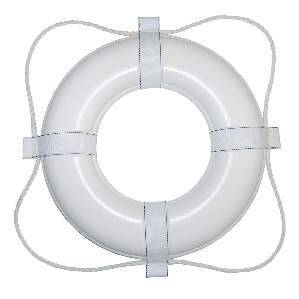 Taylor Made Foam Ring Buoy - 24" - White with White Rope - 361
