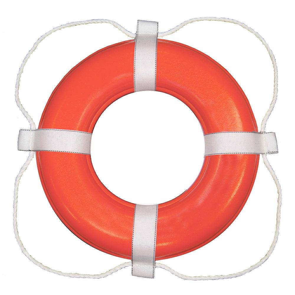 Taylor Made Foam Ring Buoy 30 inch orange with white rope safety flotation device