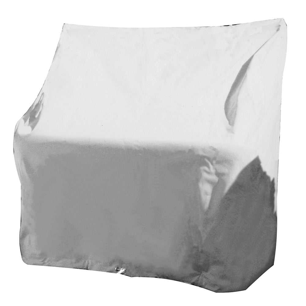 Taylor Made large white vinyl swingback boat seat cover with UV protection and waterproof features