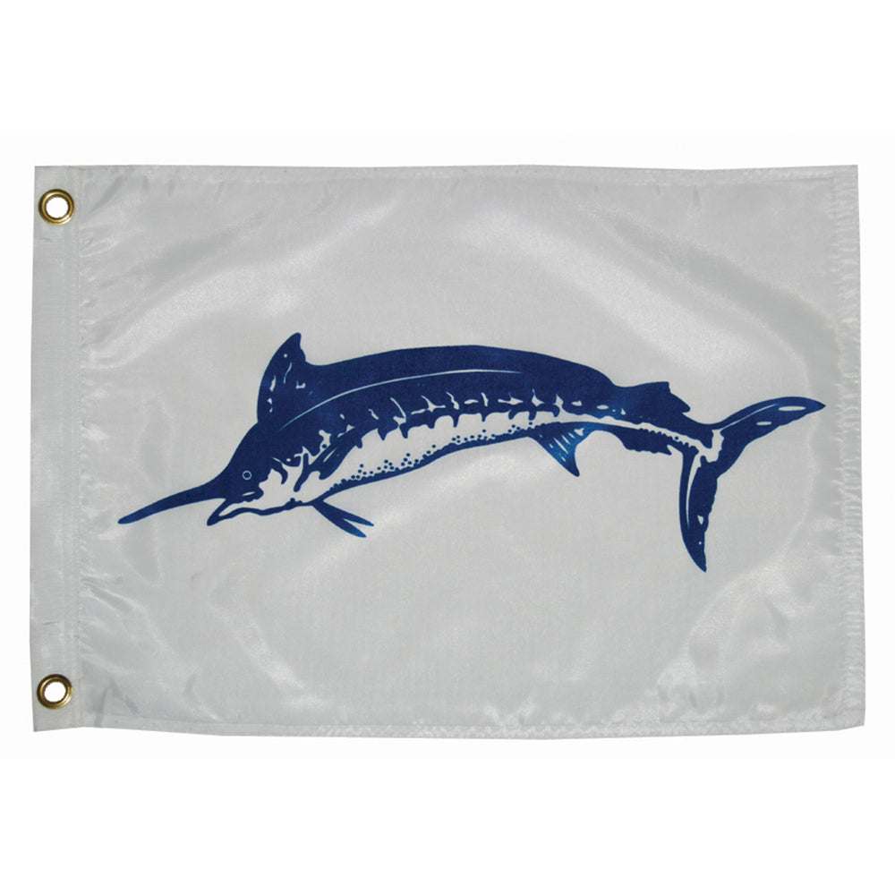 Taylor Made 12x18 Blue Marlin flag with brass grommets for fishing boats