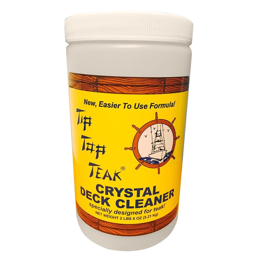 Tip Top Teak Crystal Deck Cleaner quart container for teak ship deck restoration