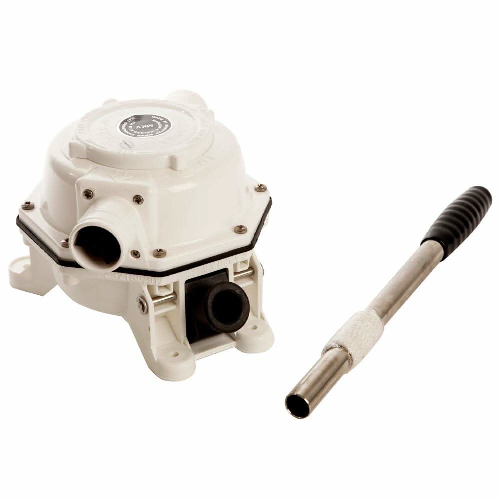 Whale BP0535 MK5 manual marine sanitation pump with deck mount and handle