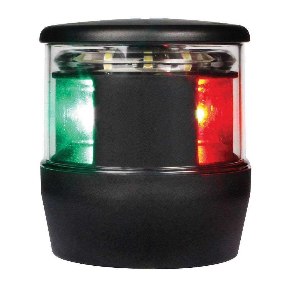Hella Marine NaviLED TRIO tri color navigation lamp with green and red LEDs and black base