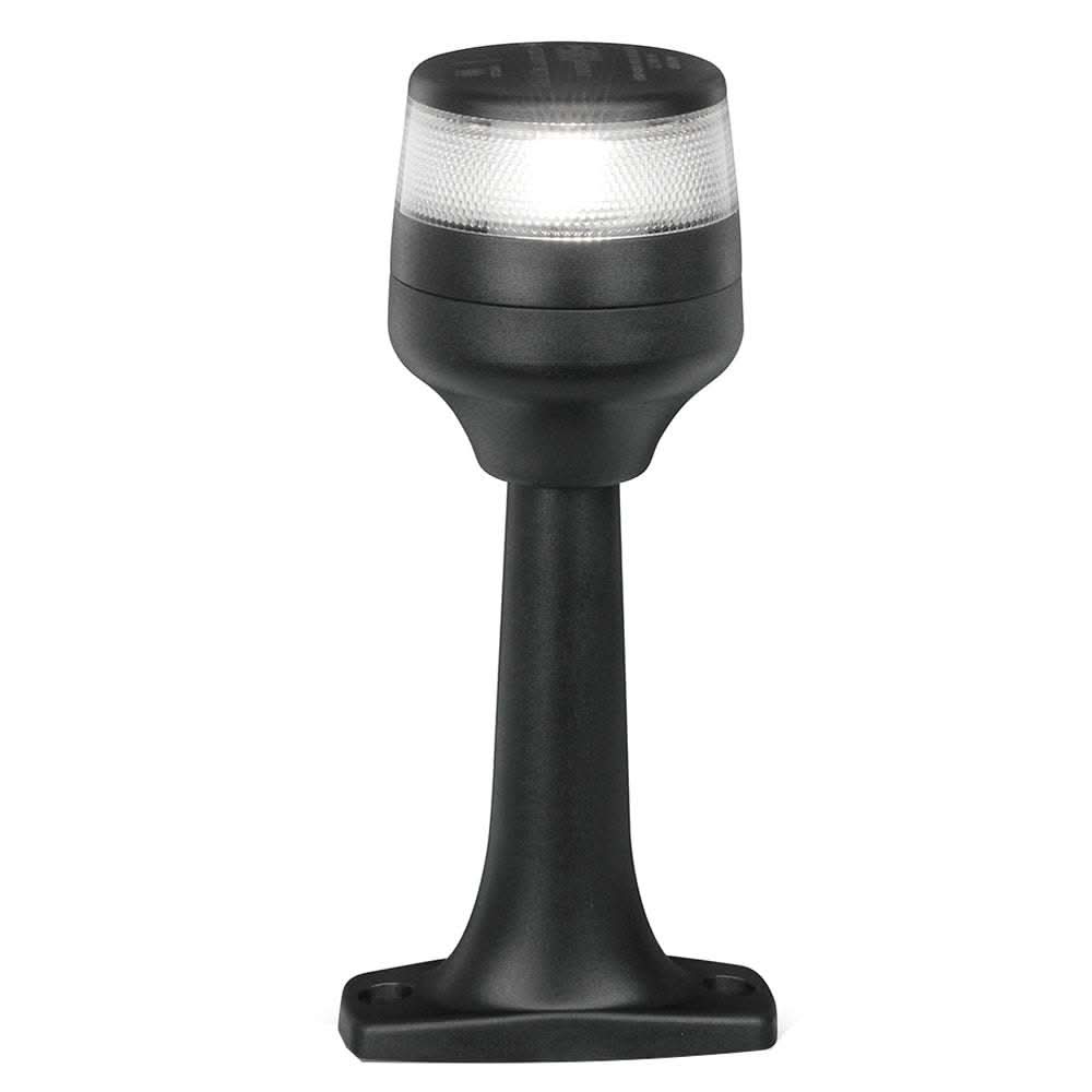 Hella Marine NaviLED 360 Compact All Round Lamp black fixed mount with LED light on top