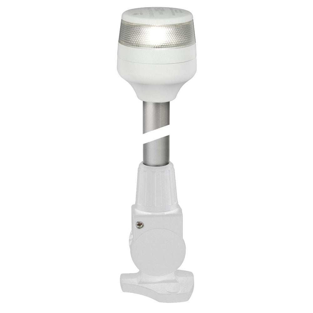 Hella Marine NaviLED 360 white compact marine navigation lamp with 24-inch fold down base and 2 nautical mile visibility