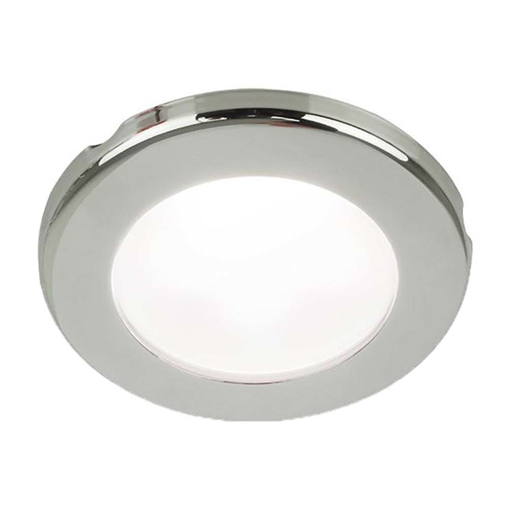 Hella Marine EuroLED 75 3" round stainless steel screw mount LED down light with white illumination