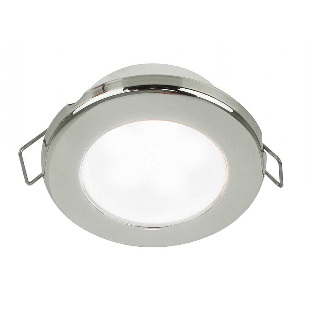 Hella Marine EuroLED 75 3 inch round stainless steel down light with white LED and spring mount
