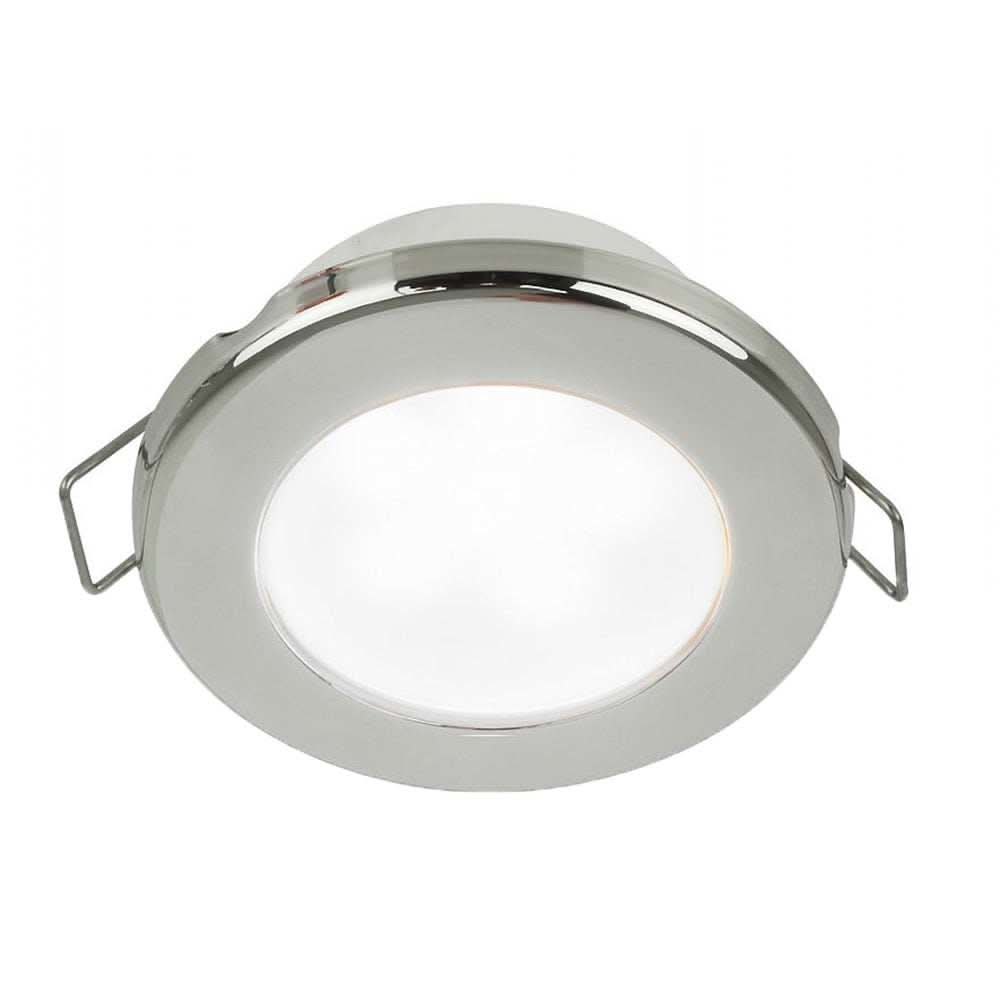 Hella Marine EuroLED 75 3 inch round stainless steel down light with white LED and spring mount