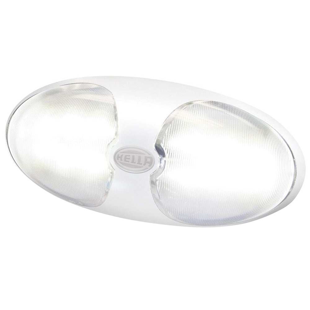 Hella Marine DuraLED 12V white LED interior exterior lamp with switch and white housing