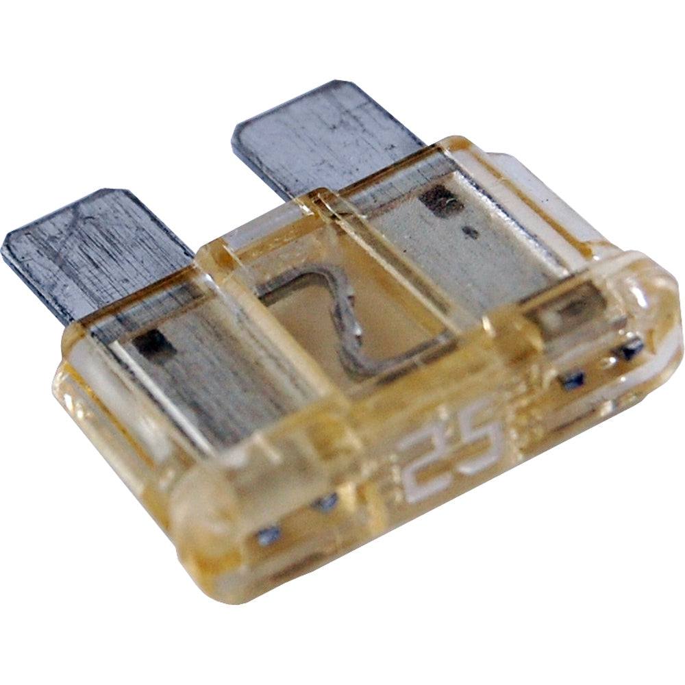 Blue Sea ATOATC Fuse Pack 25 Amp automotive blade fuse with tin-plated corrosion-resistant connectors