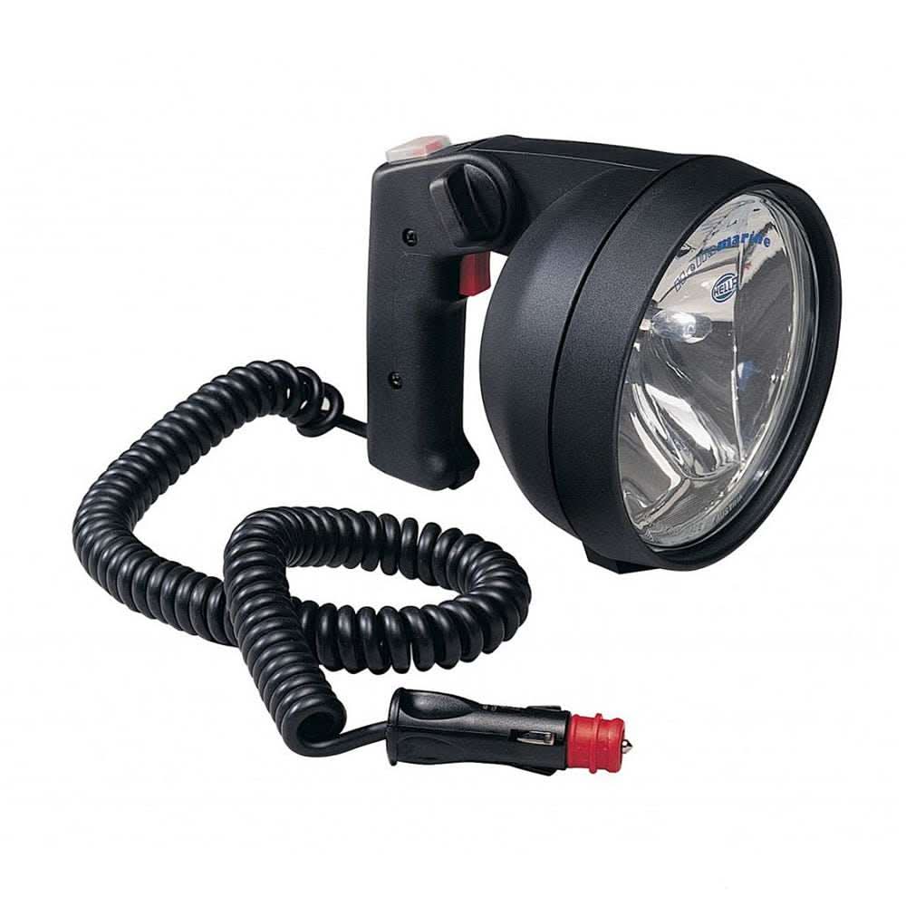 Hella Marine Twin Beam 12V hand held search light with spiral cable and cigarette lighter plug
