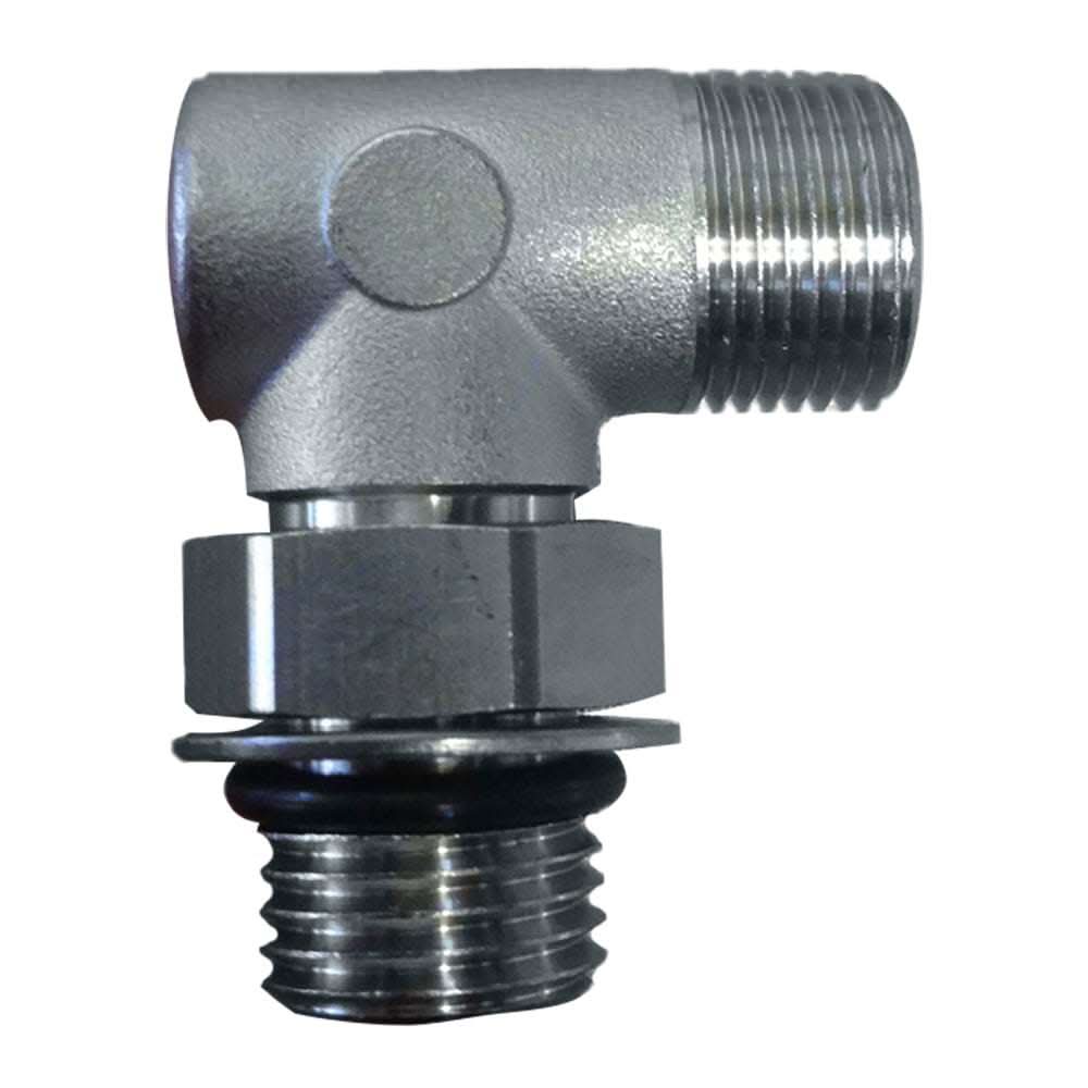 Uflex 90 Degree Adjustable Fitting for back of UP Series Helms AF90 metal connector with threaded ends