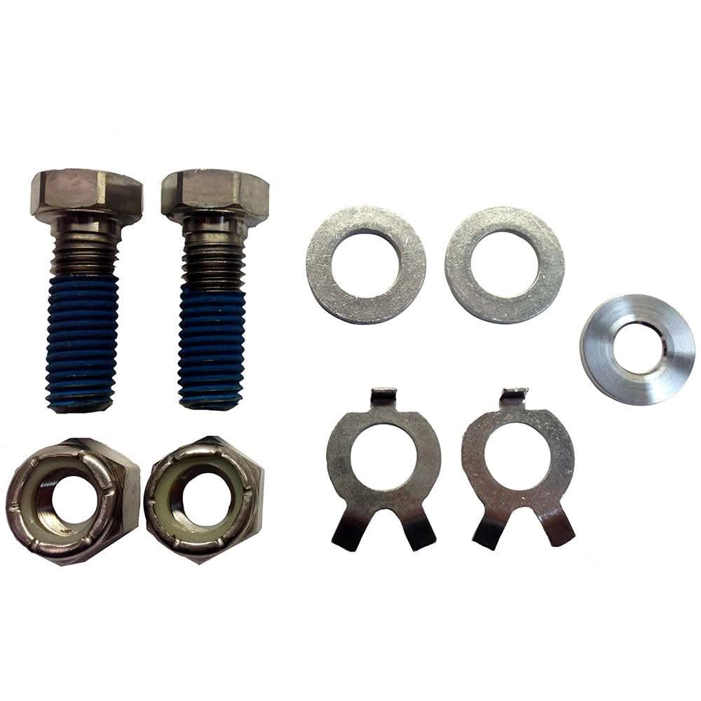 Uflex UC128-SVS mounting hardware kit with bolts, washers, nuts, and clips for cylinder installation