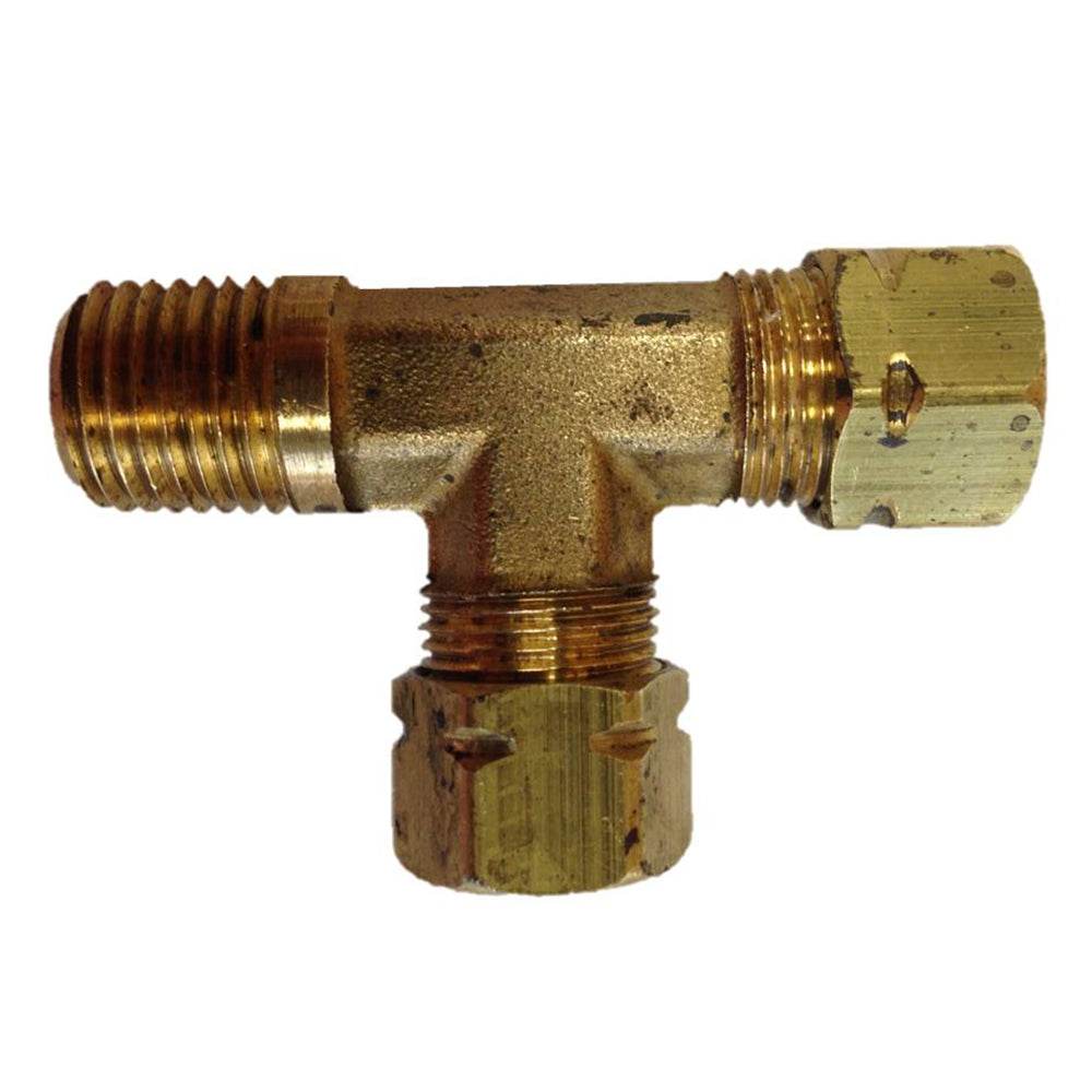 Uflex Male Run T-Fitting 3/8 tube x 1/4 NPT brass connector