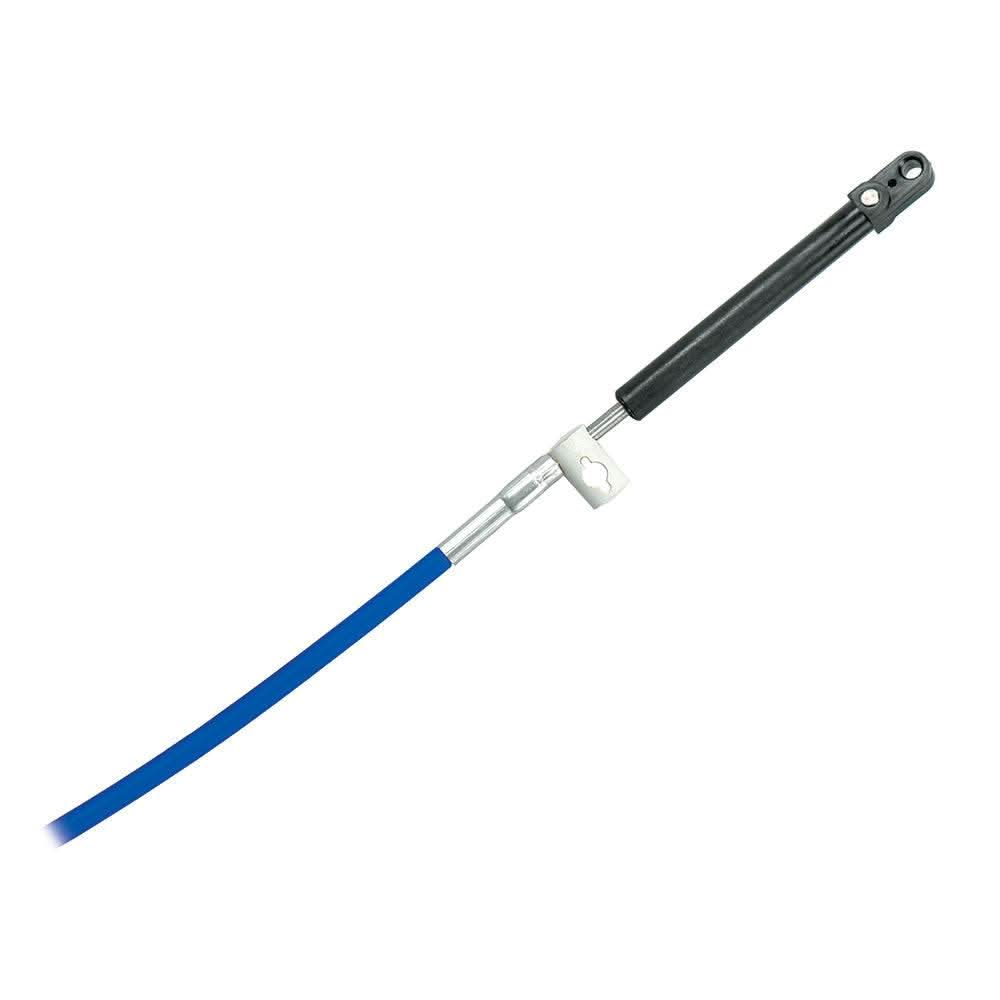 Uflex MACH Series blue engine control cable for Mercury engines with stainless steel fittings and high flexibility