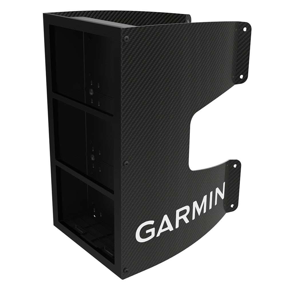 Garmin Carbon Fiber Mast Bracket for 3 GNX 120 displays, sleek black design