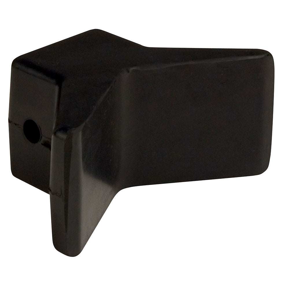 C.E. Smith Bow Y-Stop black natural rubber 3x3 inch trailer mount stop block