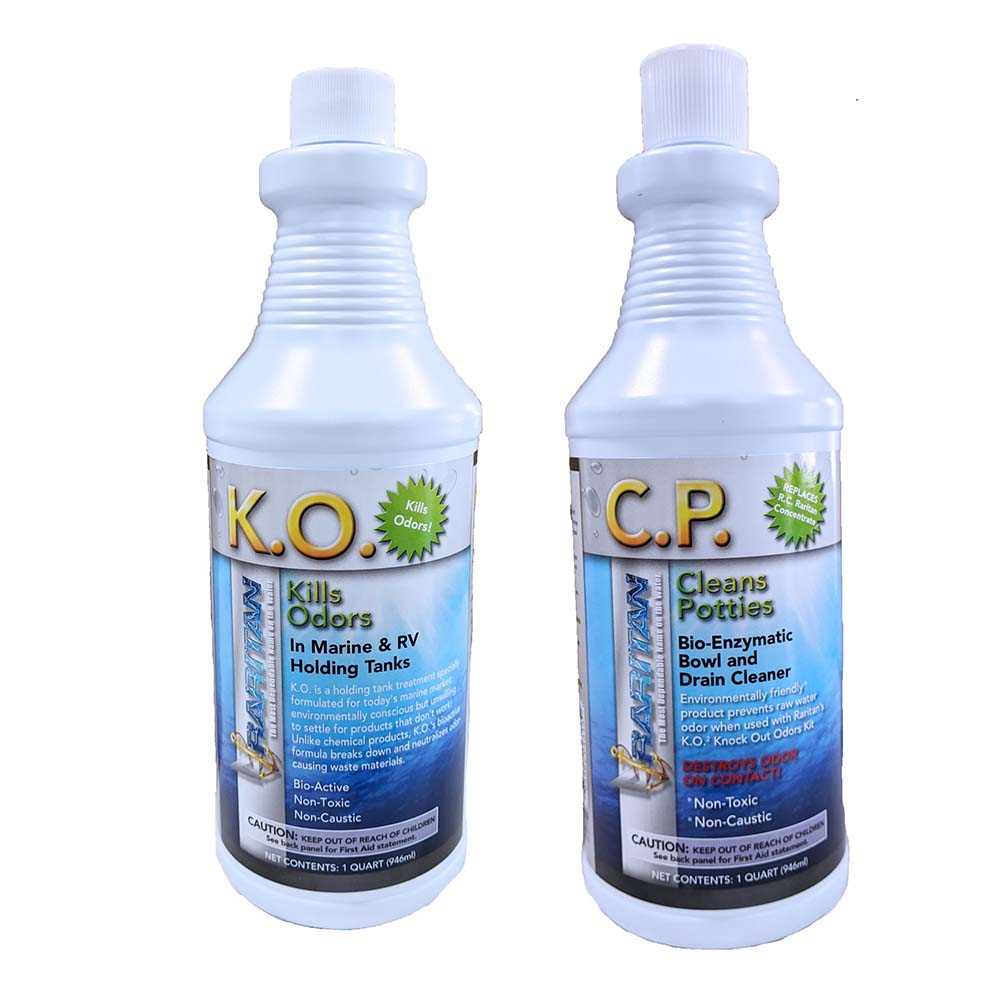 Raritan Potty Pack with K.O. odor killer and C.P. bio-enzymatic potty cleaner 22oz bottles