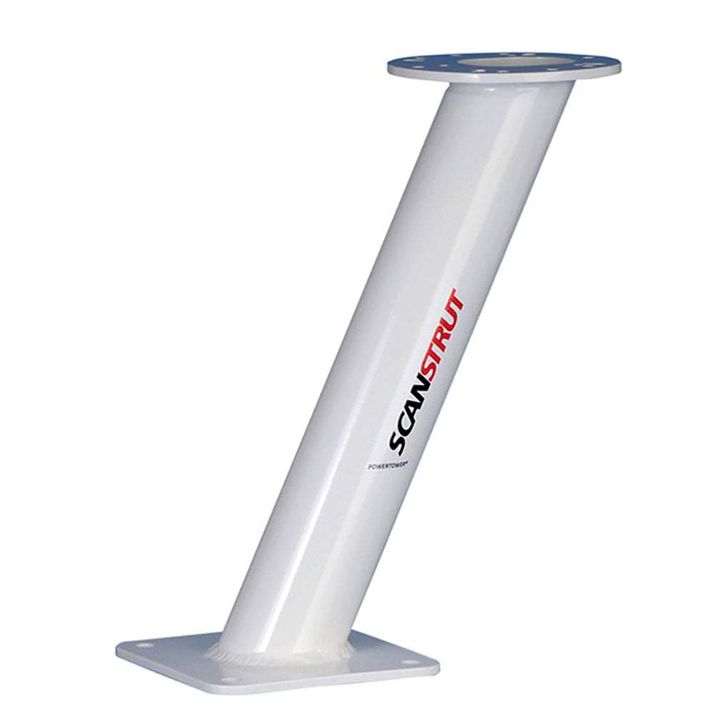 Scanstrut Camera Power Tower 12 inch angled mount for FLIR M100 M200 cameras with internal cable routing and adjustable base