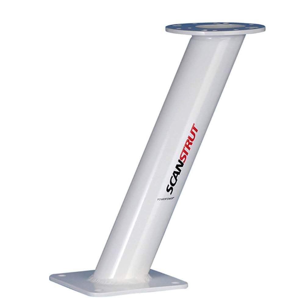 Scanstrut Camera Power Tower 12 inch angled mount for FLIR M100 M200 cameras with internal cable routing and adjustable base