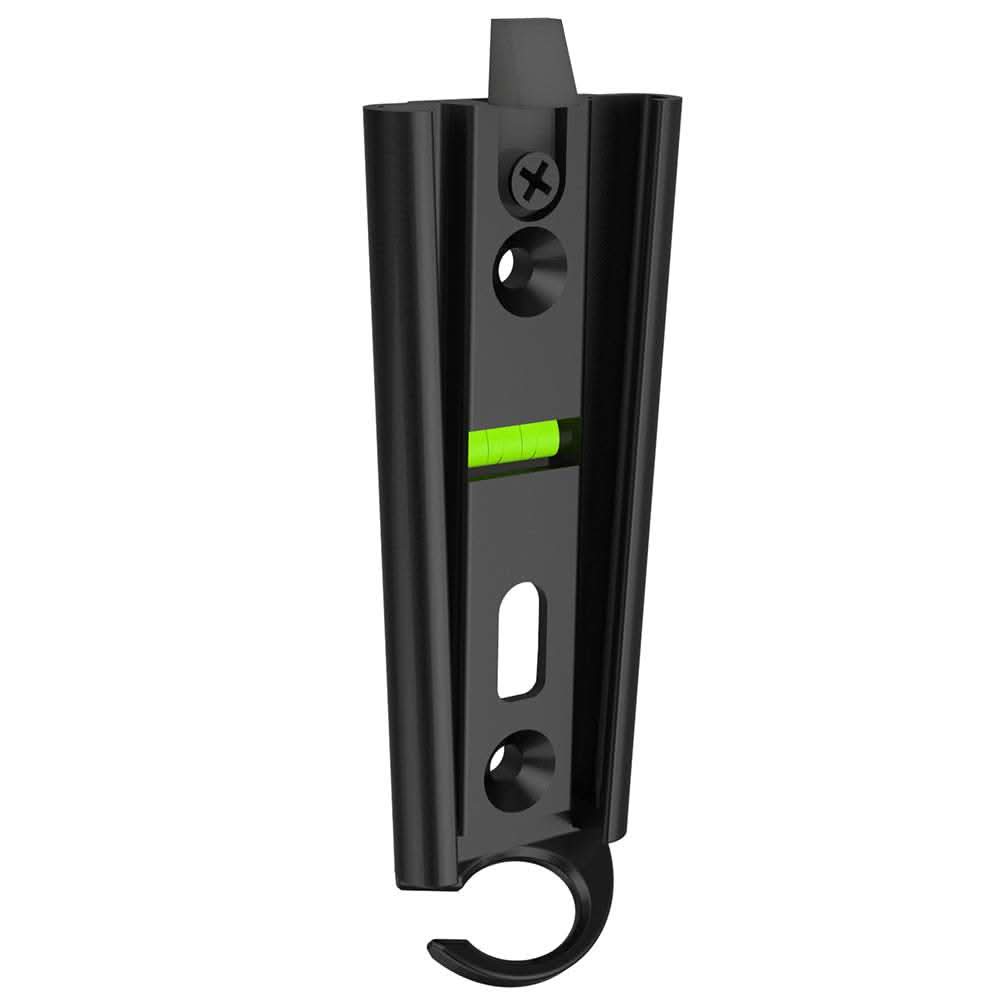 Black additional wall plate for ARM101 TV and arm mounting with built-in level indicator