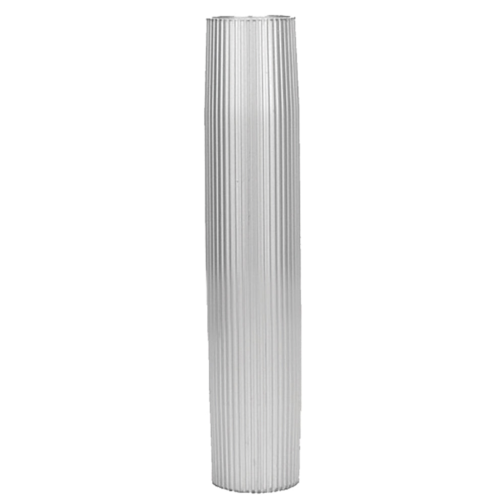 TACO Aluminum Ribbed Table Pedestal with 2-3/8 inch diameter and ribbed satin anodized finish