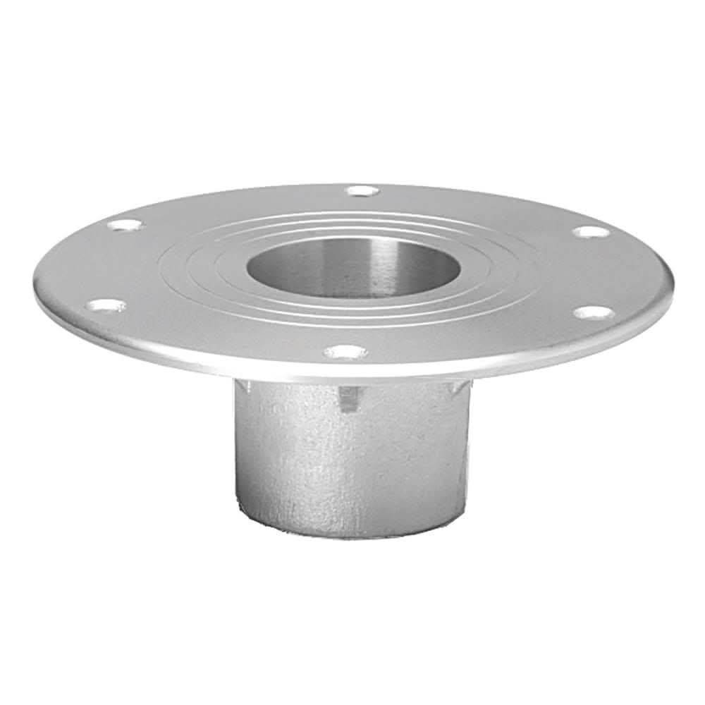 TACO Table Support flush mount aluminum base for 2-3/8" pedestals with 7-1/16" diameter and tapered fit