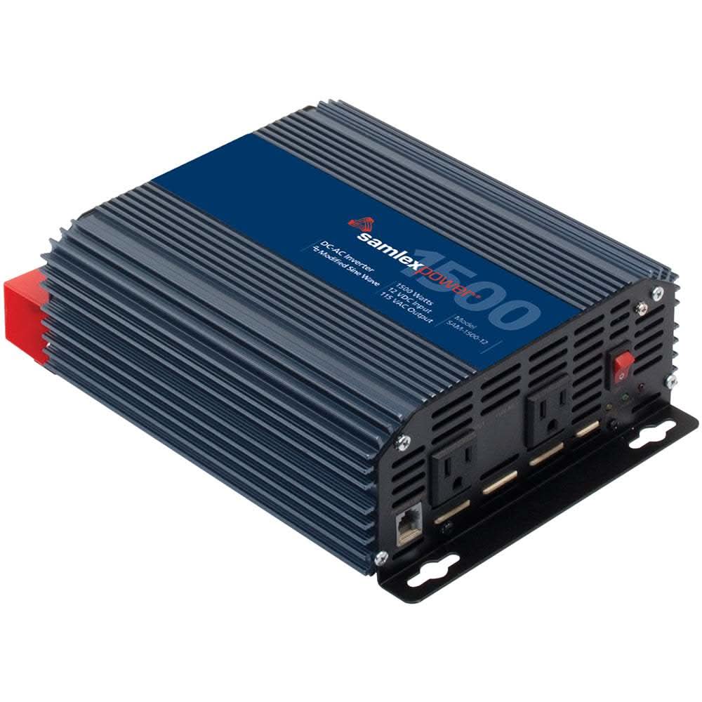 Samlex 1500W 12V modified sine wave inverter black and blue compact design
