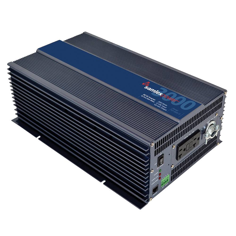 Samlex 3000W 12V pure sine wave inverter PST-3000-12 with cooling fins and multiple outlets