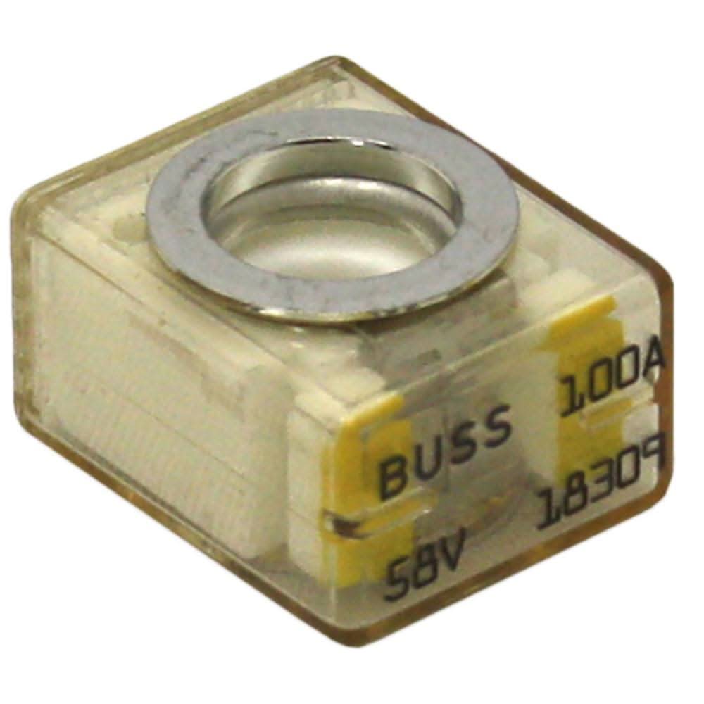 Samlex 100A replacement terminal fuse MRBF-100 clear casing with metal ring terminal