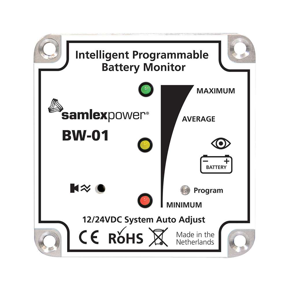 Samlex Battery Monitor BW-01 programmable 12V 24V system display panel