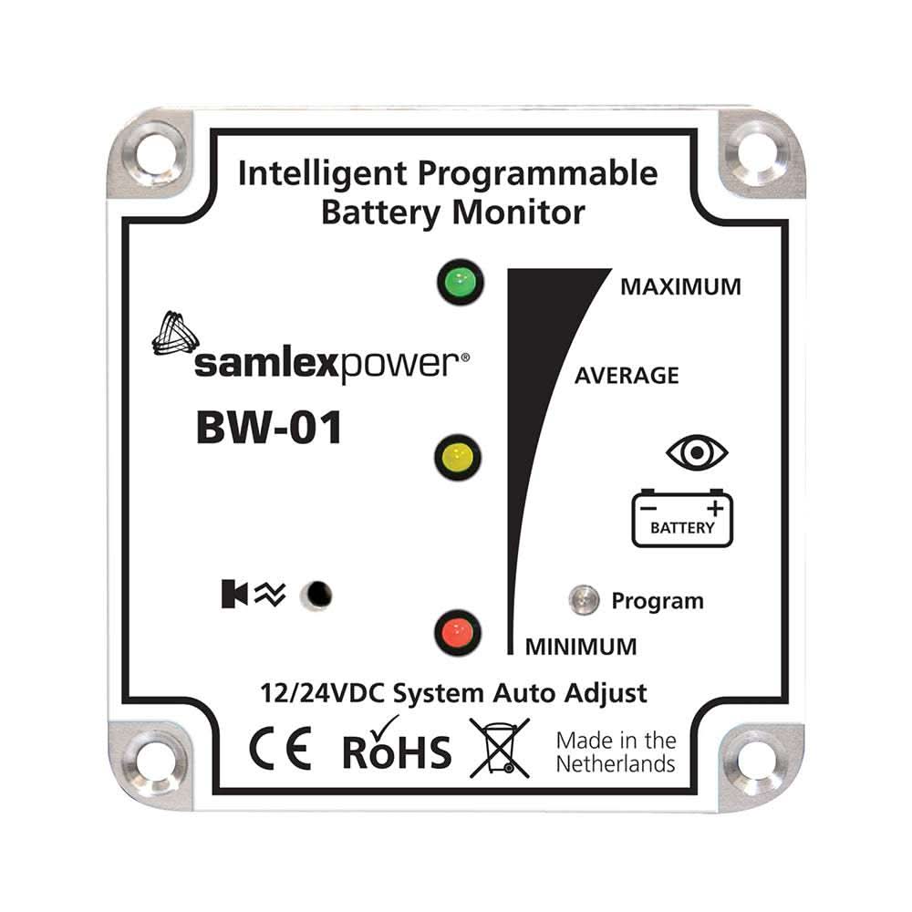 Samlex Battery Monitor BW-01 programmable 12V 24V system display panel