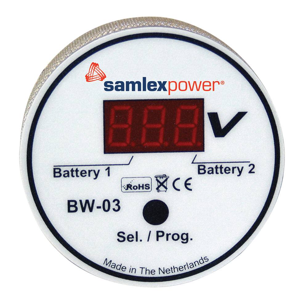 Samlex Dual Battery Monitor BW-03 with digital display for 12V and 24V batteries