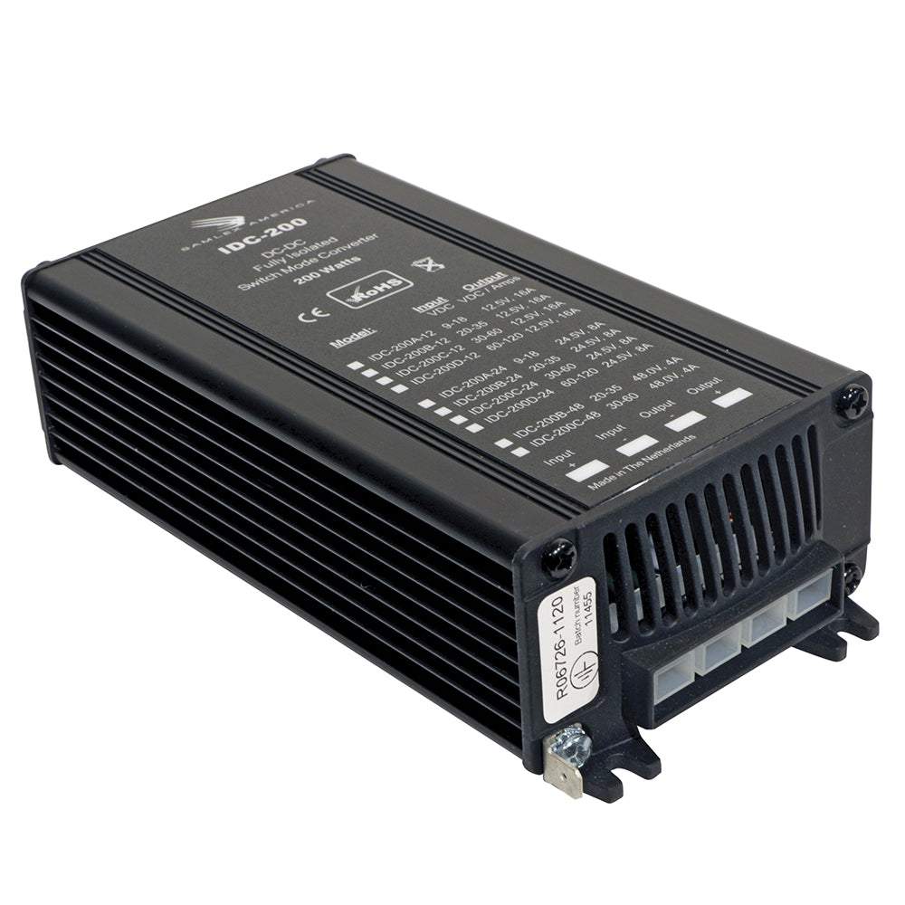Samlex 200W fully isolated DC-DC converter 30-60V input 12V output model IDC-200C-12